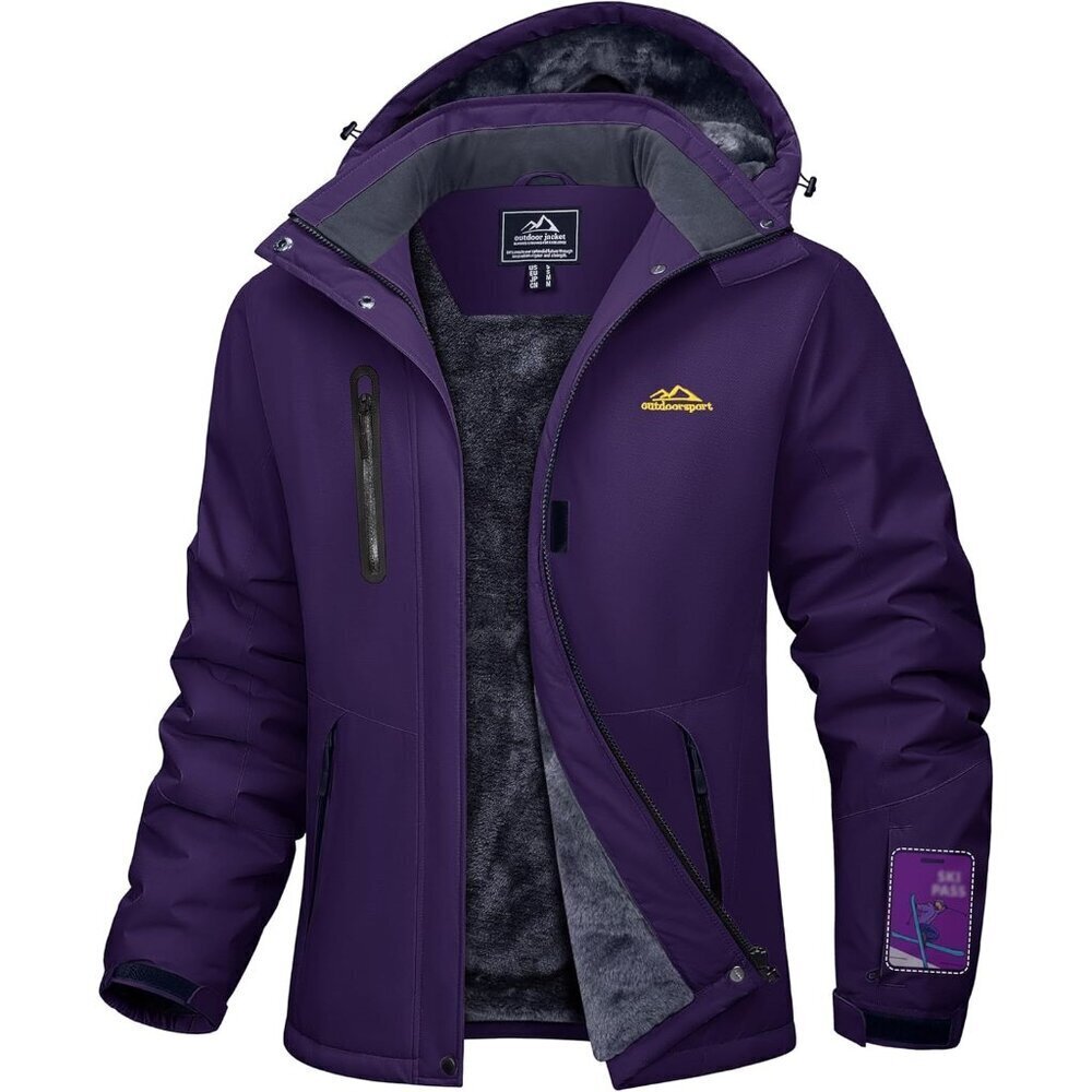 Women's Winter Coats Waterproof Insulated Snow Ski Jacket Hood Fleece Lined Warm